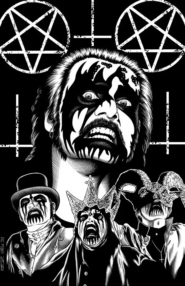Rock and Roll Biographies #21 King Diamond Metal 1:12 Retailer Incentive Variant Cover- Fém borító