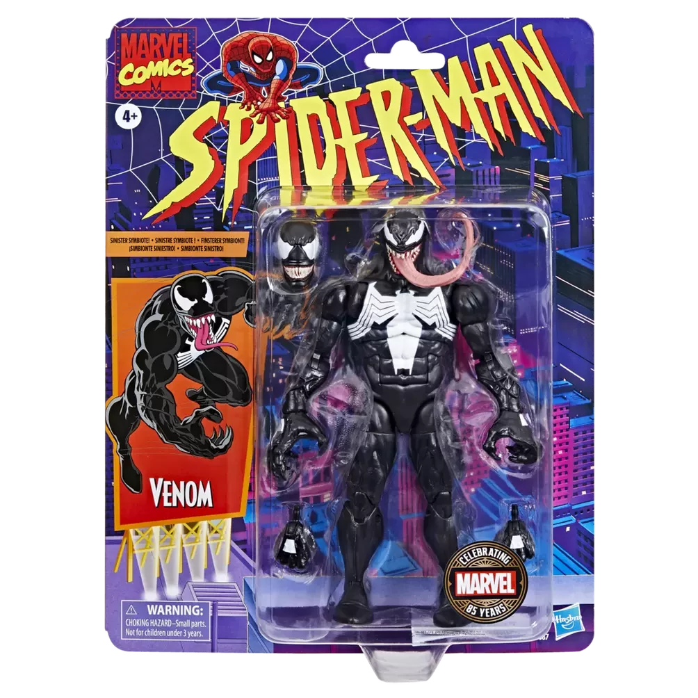 Marvel Legends Series Venom retro hátlapos akciófigura