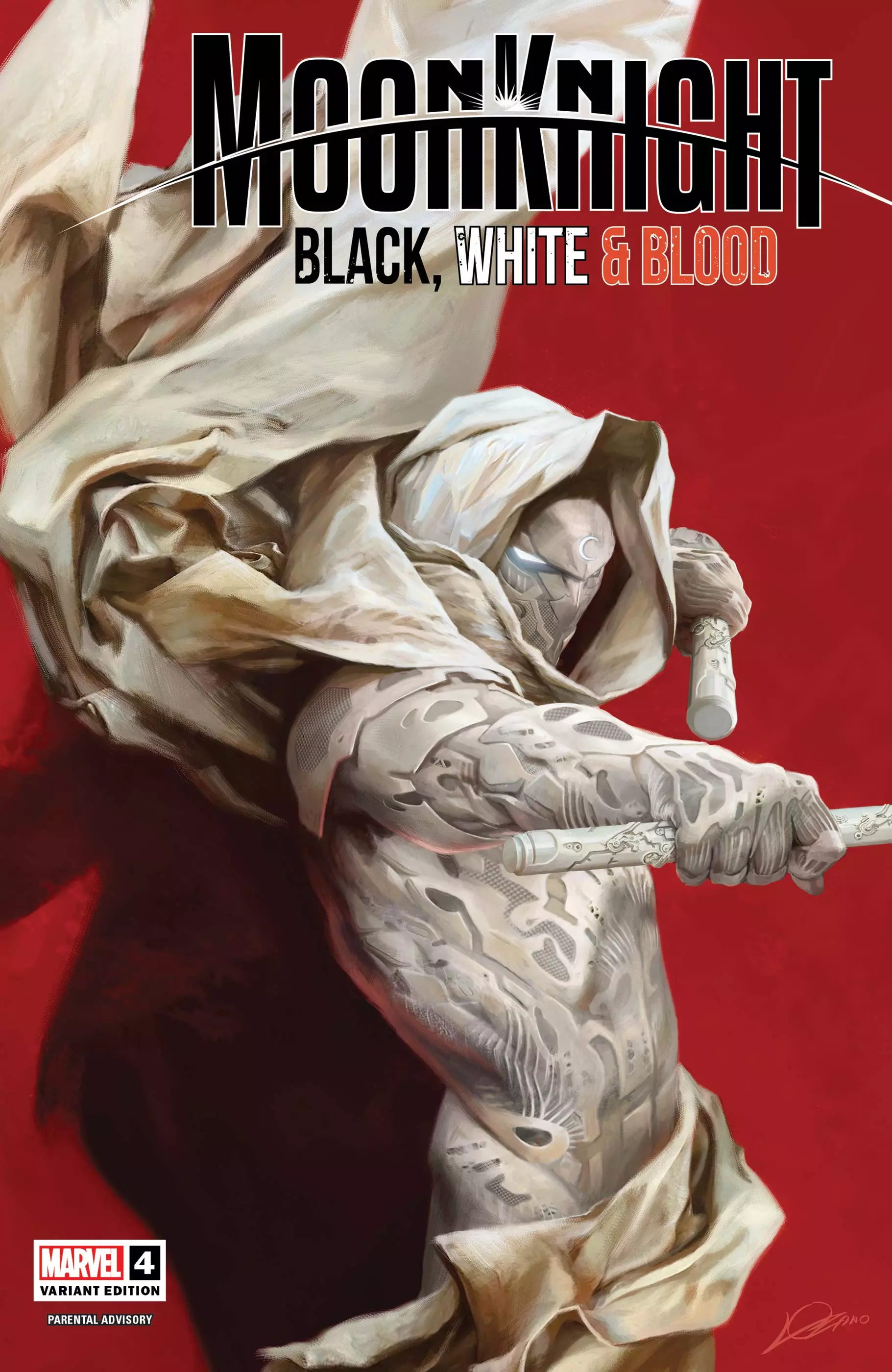 Moon Knight Black White and Blood #4 Lozano variant